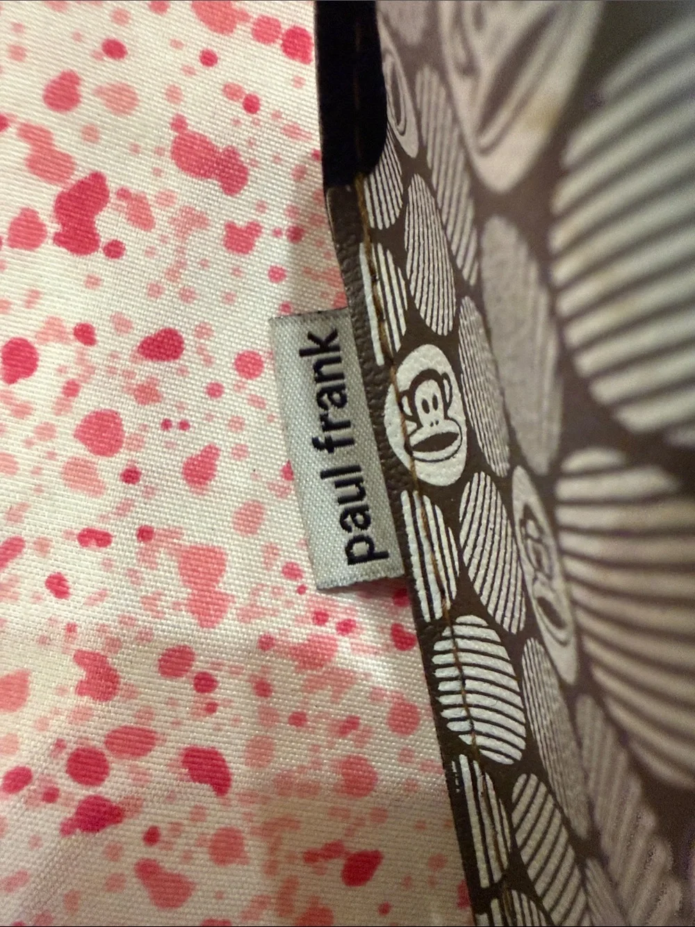 Paul Frank Black and White Monkey Pattern Glasses Pouch